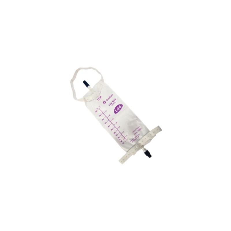 »Bolsa Recolectora de Orina Medstar para Pierna con Cinturón Integrado de 600 ml, rectangular y con válvula para facilitar el va