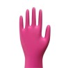 Guante Unisel de Nitrilo Color Rosa Talla Extra Chica