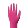 Guante Unisel de Nitrilo Color Rosa Talla Extra Chica