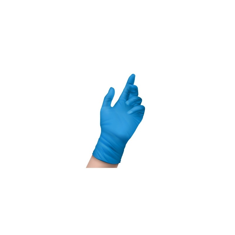 Guantes de Nitrilo Medstar Sin Polvo, No Esteril, Color Azul