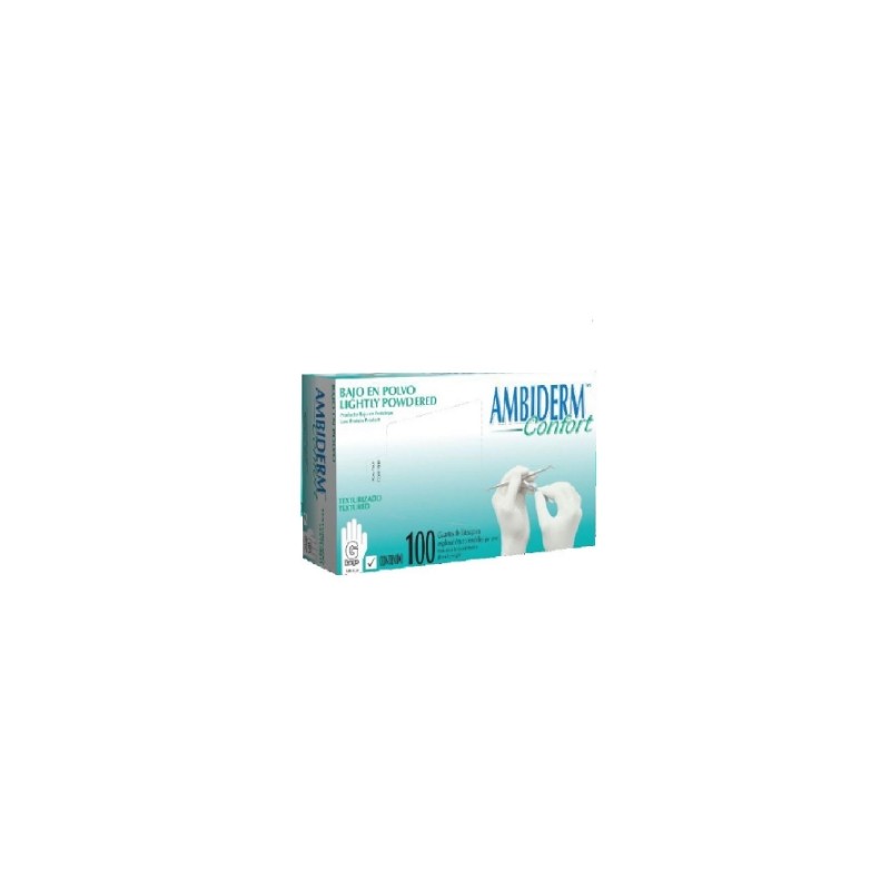 Guante no Esteril Confort Liso Ambiderm Grande con 100 piezas