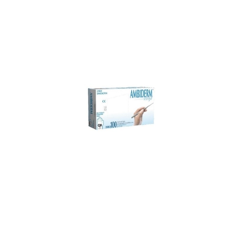 Guante no Esteril Vinyl libre de polvo Ambiderm Grande con 100 piezas