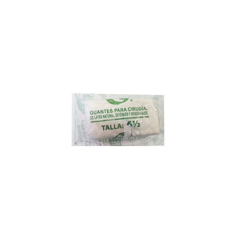 Guantes de Látex Desechable para Cirugía Talla 6.5 (par)