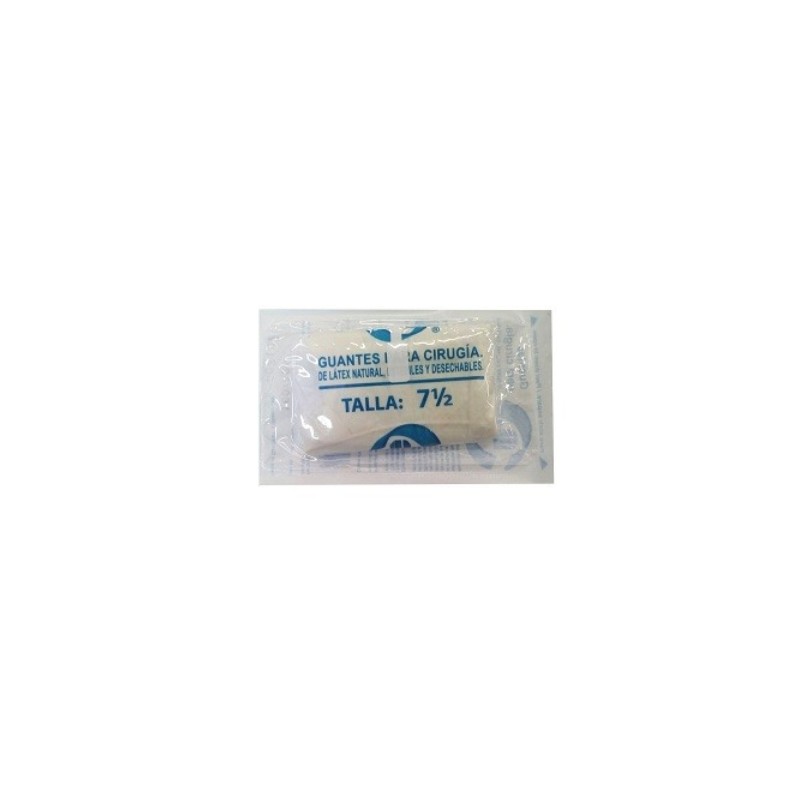 Guantes de Látex Desechable para Cirugía Talla 7.5 (par)