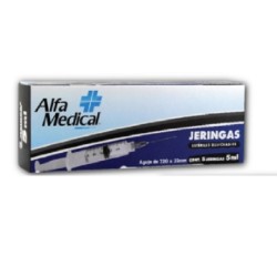 Jeringa Esteril Desechable Nipro 5 ml Con Aguja 21G x 32MM Verde caja con 5 piezas