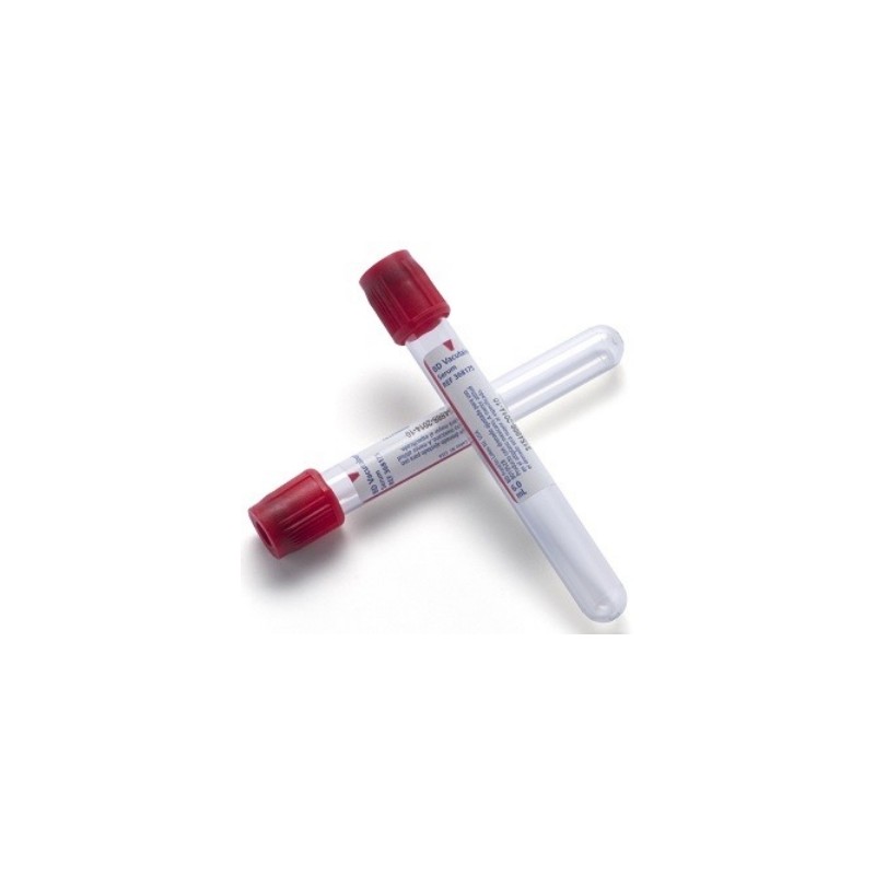 Tubo Vacutainer BD de 6ml Color Rojo Caja con 100 piezas