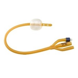 Sonda Foley Medtronic Dover 100% Latex Con Recubrimiento De Hydrogel 18 Fr. Globo 30 Cc 3 Vias