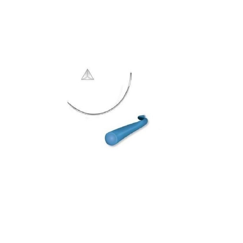 Sutura Atramat Nylon 5-0 Aguja 3/8 reverso 45cm Premium