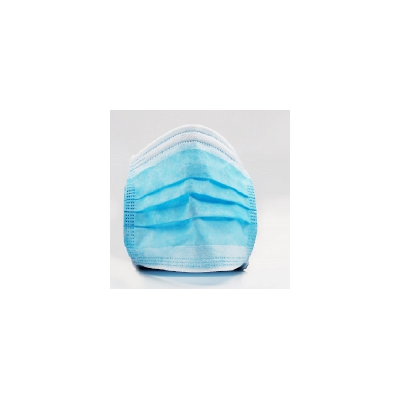 Cubrebocas Desechable de 3 Capas Medstar Desechable Azul caja c/50 pi