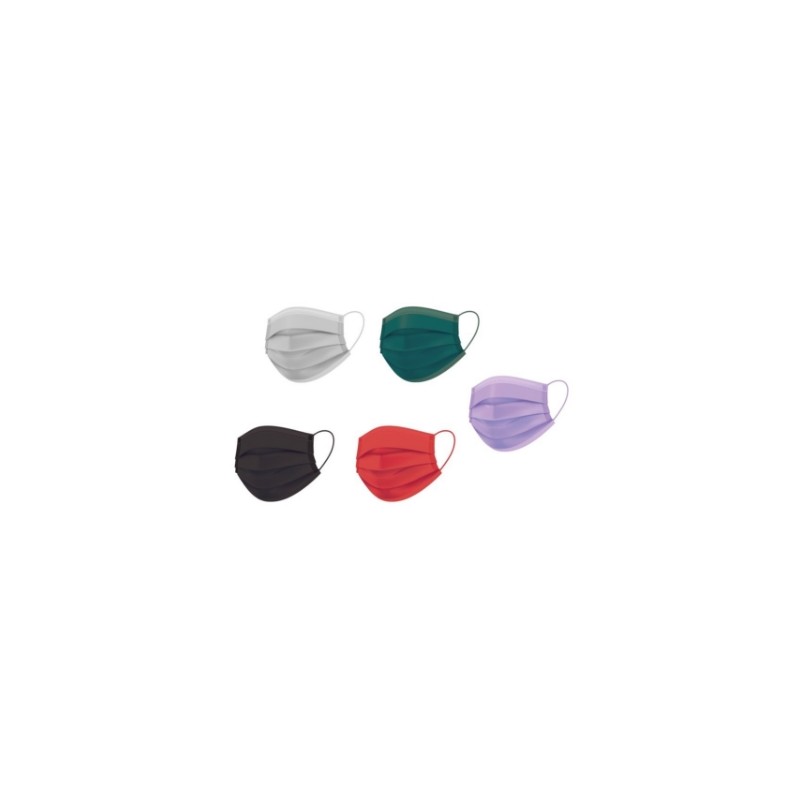 Cubrebocas Desechable de 3 Capas Medstar Desechable Full Color caja c/50 pi