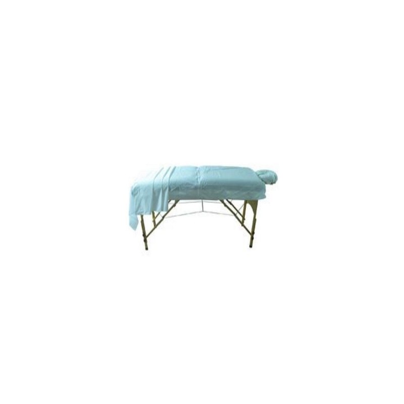 Funda para Mesa de Masaje y Careta de 100 x 225 cm con cordon Elastico, color Azul.
