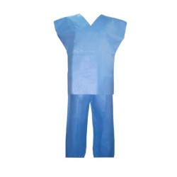 Uniforme quirurgico, pantalo y filipinas, TEXTIMEDIC SMS 35 gr, desechable