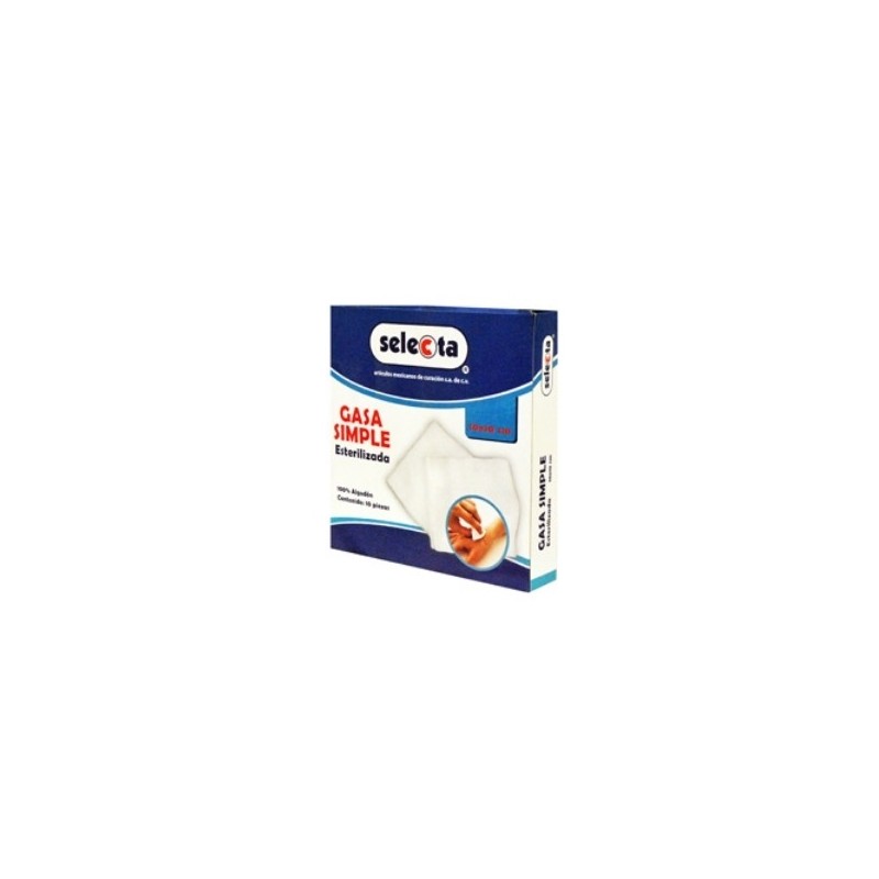 Gasa Esteril Selecta 7.5X5 Cj C/100 Sobres Tj 20X12 8 Capas