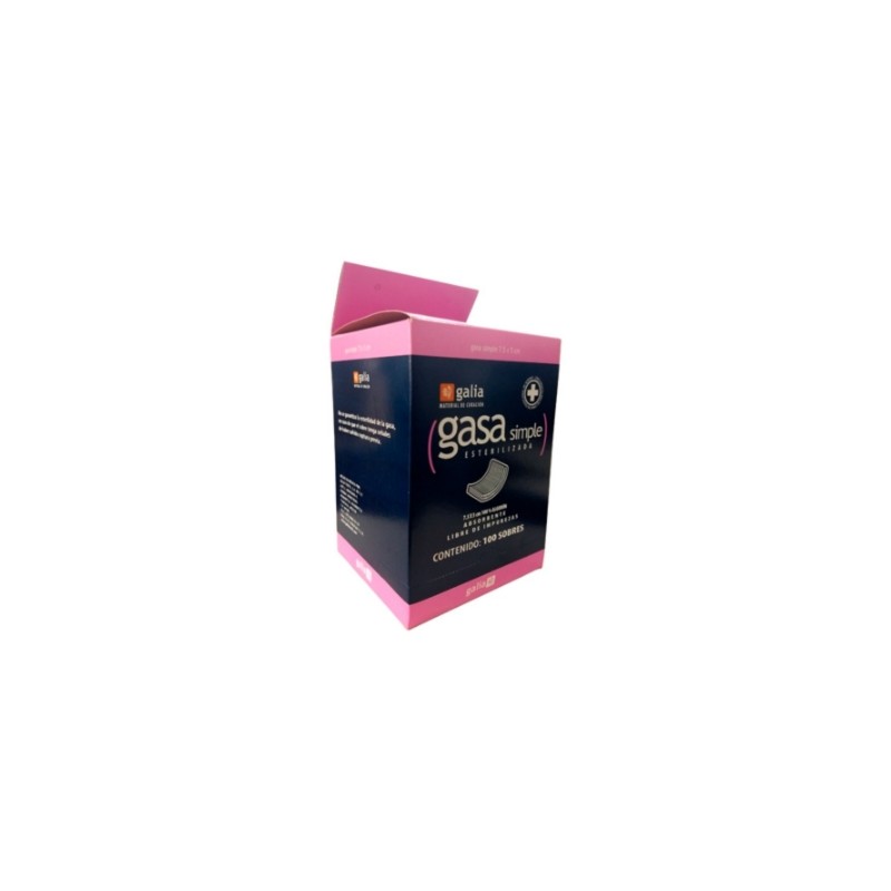 Gasa esterilizada 10cmX10cm Tipo VII 8 Capas Tejido Plano 20X12 con 100 sobres