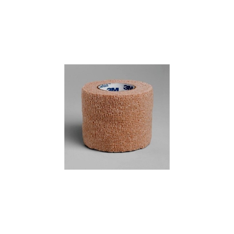 Venda cohesiva de 3" Coban color piel. Medida: 7.5cm x 4.5m