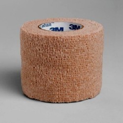 Venda cohesiva de 3" Coban color piel. Medida: 7.5cm x 4.5m