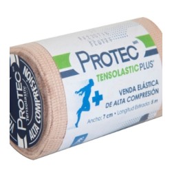 Venda Elastica Alta Compresion Tensolastic Protec Plus 7 cm x 5 mts.