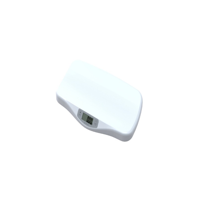 Bascula Electronica de Bebe con Escala de 5 Gramos y Soporte de Peso de 20 Kg, Basica, Blanca